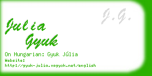 julia gyuk business card